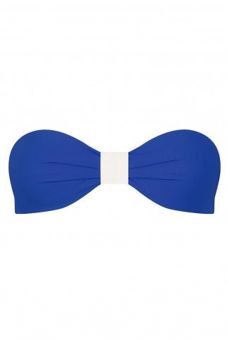 EMPORIO ARMANI swimwear bandeau bikini bra brief with logo navy blue 11420