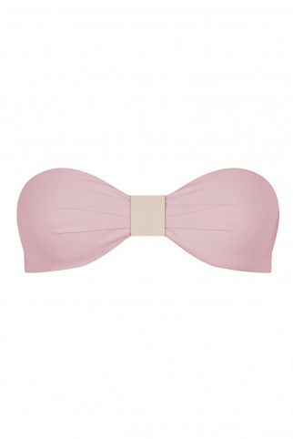 bikini pink Bandeau with flap bottom